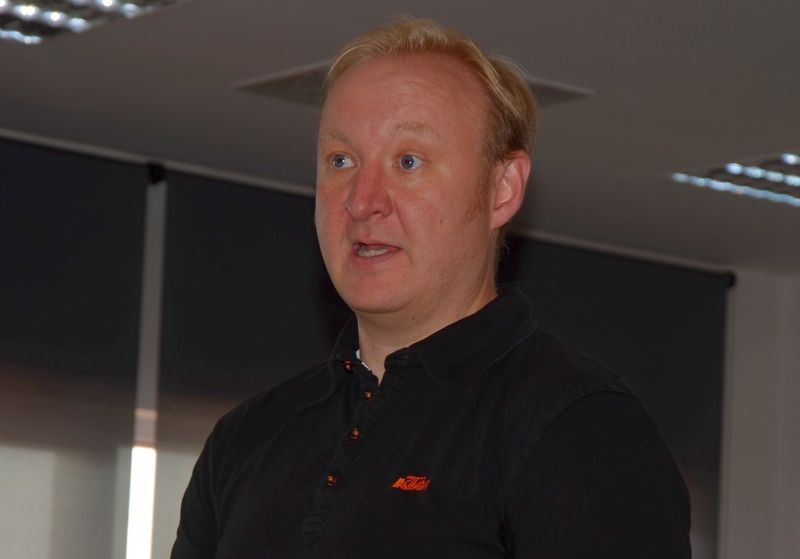 Thomas Kuttruf über die Bedeutung von Forschung und Entwicklung bei KTM: „Wir haben weit mehr als 100 Mio. Euro in den Standort Mattighofen investiert, vorwiegend in den Bereich Forschung und Entwicklung.“ (Bild: Michel)