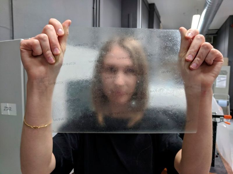 Lucy Hughes created an alternative to plastic – the MarinaTex. (Reuters/Stuart Mc Dill)