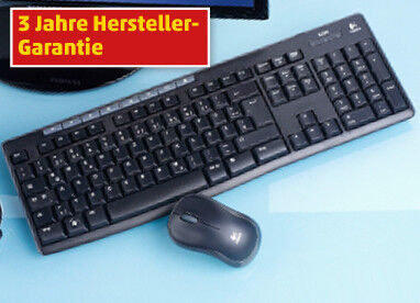 Logitechs kabelgebundene Multimedia-Tastatur K200 bietet Penny für 12,99 Euro an. Die hier zusätzlich abgebildete Logitech-Maus M175 kostet 14,99 Euro. (Penny)