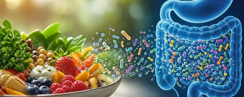 Mit der Nahrung aufgenommene Mikroorganismen können dazu beitragen, die Vielfalt im Darm zu erhalten.(Bild:  OpenAI/ChatGPT / KI-generiert)