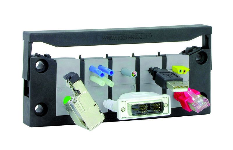 Die KEL-Quick 24 ist mit 10 Kabeltüllen zweireihig voll bestückt. (Icotek)