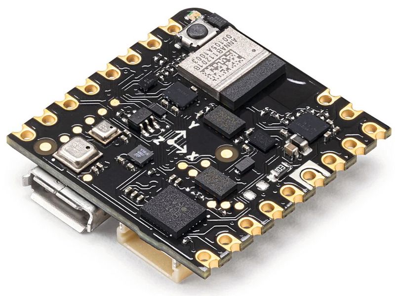 Bild 7: Der enorm kompakte Arduino Nicla Sense ME ist nur 22,86 mm × 22,86 mm groß.  (Bild: Arduino)