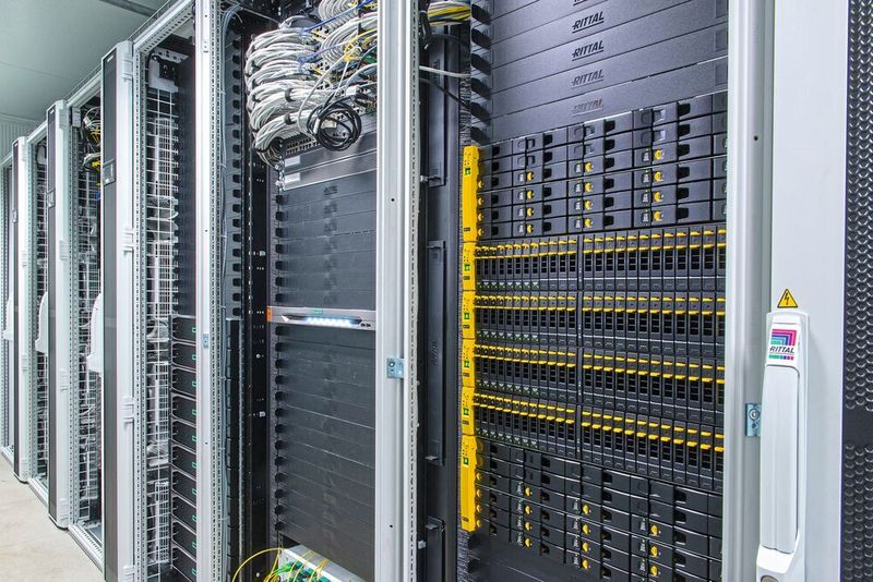 Der komplett eingerichtete Container verfügt über alle wichtigen Infrastrukturkomponenten wie IT-Racks, Stromverteilung, Klimatisierung und Monitoring-Systeme.  (Rittal)