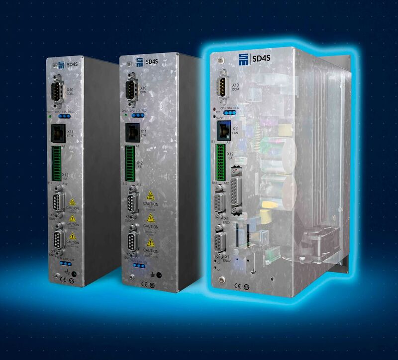 Sieb & Meyer hat seine SD4S-Produktserie um zwei 400-V-Gerätevarianten ergänzt. Mit den beiden neuen Frequenzumrichter-Modellen stehen dem Anwender wahlweise 4 KW / 8 A oder 6 KW / 12 A bei einer Bemessungsschaltfrequenz von 16 kHz zur Verfügung.