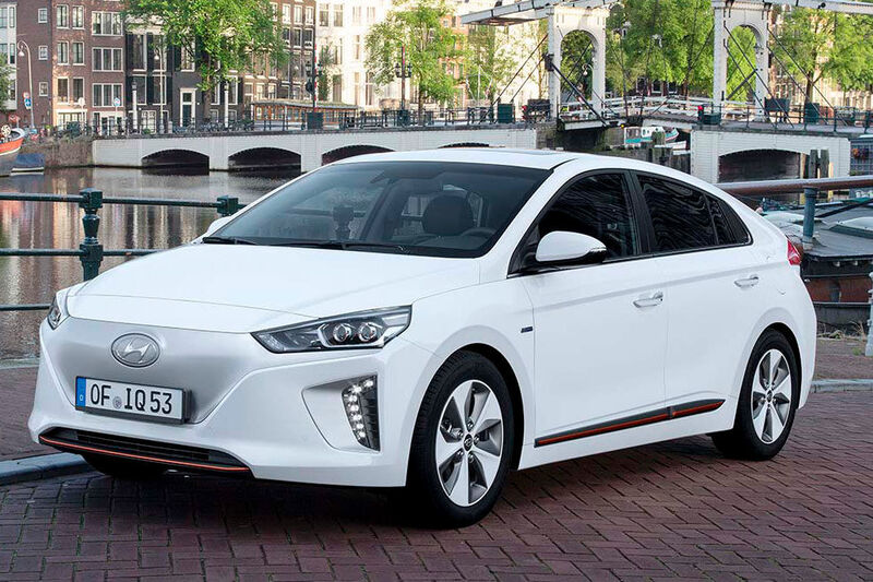 Das beste Ergebnis im ADAC-Eco-Test 2017 erzielte der rein elektrische Hyundai Ioniq mit 105 Punkten. (Hyundai)