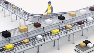 Die Sensoren können beispielsweise an unterschiedlichen Förderbändern eingesetzt werden, die Produkte verschiedener Farben und Formen transportieren. (Omron)