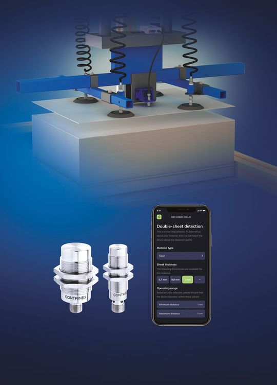 Doppelblech-Sensoren von Contrinex verhindern Werkzeugschäden an Umformanlagen und Pressen. (Bild:  Contrinex Sensor)