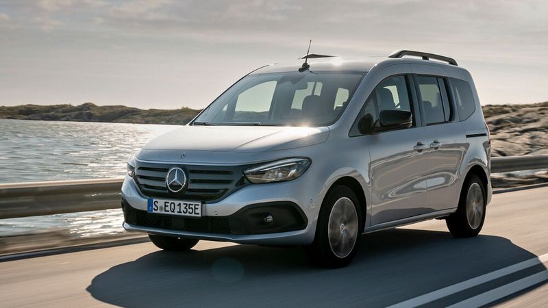 Der EQT ist die Elektroversion der Mitte 2022 eingeführten Mercedes T-Klasse.(Bild:  ©Mercedes-Benz AG)