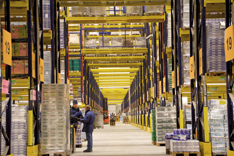 Temperaturgeführtes Warehouse von Dachser. Insgesamt verfügt das Geschäftsfeld „Dachser Food Logistics“ über rund 276.000 m² Lagerfläche. (Bild: Dachser)
