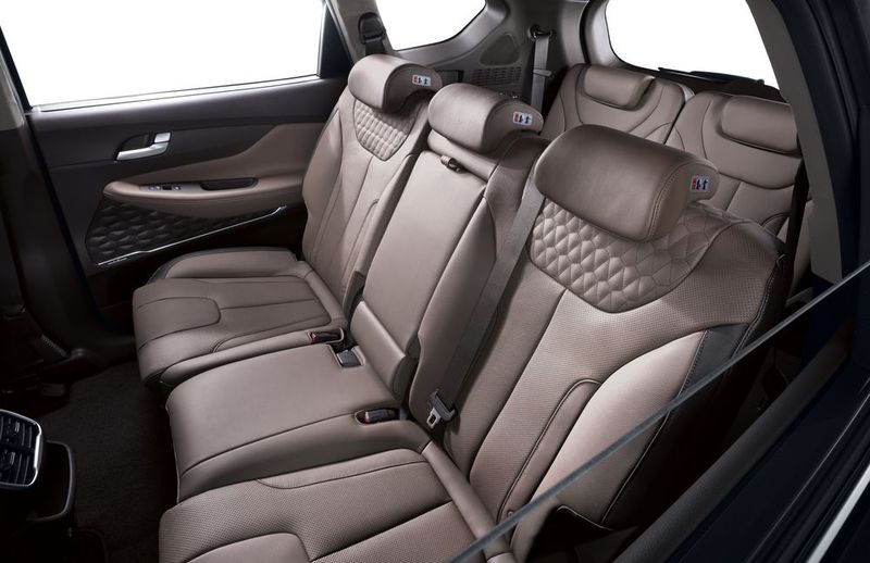 Eine dritte Sitzreihe macht den Santa Fe optional zum Siebensitzer. (Hyundai)