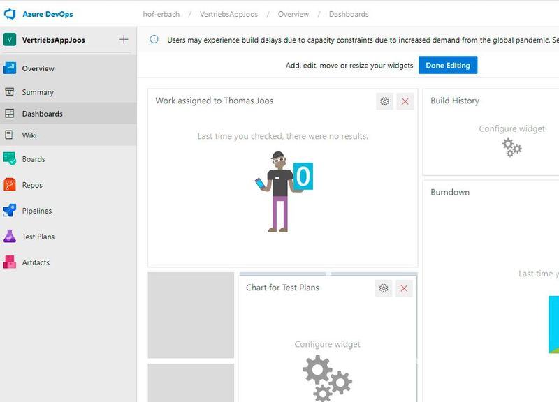 In der Verwaltung eines Projektes ist es möglich, eigene Dashboards zu erstellen, auf das Projekt zuzugreifen sowie Daten auszulesen und zu ändern. (Bild: Joos / Microsoft)