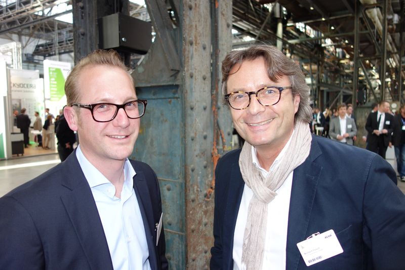 Jürgen Brumbauer (l.), ALSO, mit Norbert Pesch, U+P Systemhaus (Bild: IT-BUSINESS)