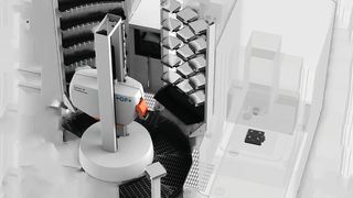 Solution d'automatisation de System 3R pour la manutention d'une machine-outils. (Image: GF Machining Solutions)