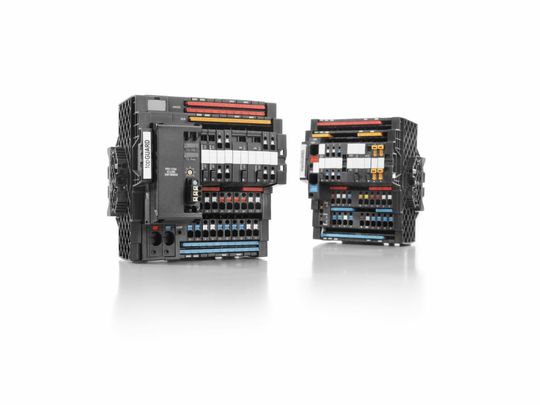 (Neuartige Steuerstromverteilung MaxGUARD – Lastüberwachung und Potenzialverteilung kombiniert in einer Gesamtlösung. Bild: Weidmüller)