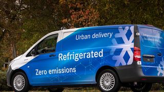 Der E-Vito: ein Kühlfahrzeug für den urbanen Lebensmitteltransport. (Daimler AG)