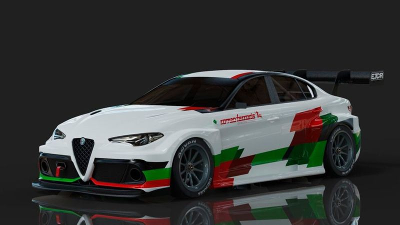 Der italienische Rennstall Romeo Ferraris schickt einen elektrifizierten Alfa Romea Giulia in die Sprintrennen. 