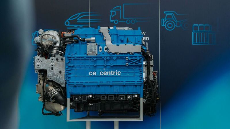 The new fuel cell system from Cellcentric delivers up to 503 horsepower.(Image: Cellcentric)