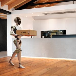 Bosch gestaltet fortschrittliche Robotik und insbesondere das sehr dynamische Wachstum humanoider Systeme bereits heute an entscheidenden Stellen mit und treibt Schlüsseltechnologien für Automatisierung und Robotik aktiv voran.(Bild:  Bosch)