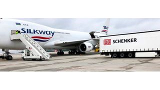 Anfang Oktober hat DB Schenker den ersten Boeing-747-400F-Frachter von Rostock abheben lassen – Zielpunkt war das indische Mumbai. (DB Schenker)