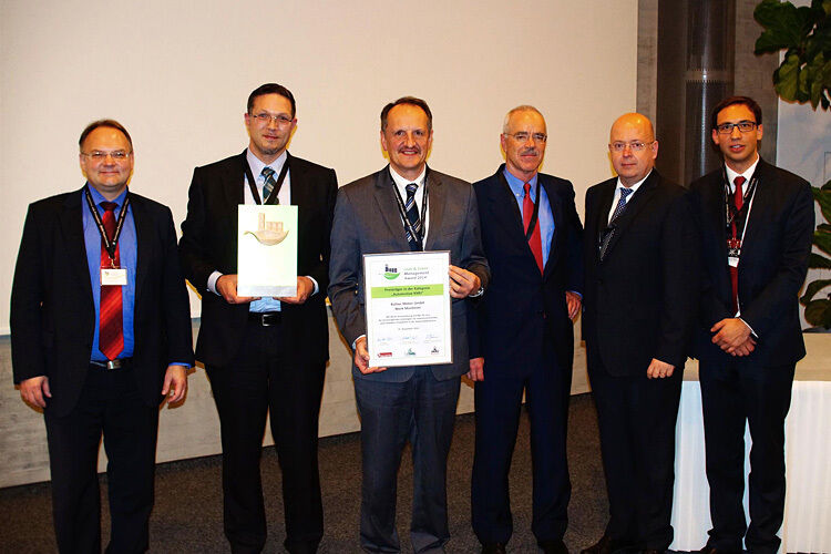 Das Team der Bühler Motor GmbH bei der Preisübergabe in der Kategorie „Automotive Mittelstand“. (Foto: Growtth Consulting Europe)