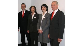 Blicken positiv in die Zukunft (v.l.n.r.): HSM-Geschäftsführer Dietmar Dengler, Geschäftsführerin Irene Dengler, Marketingleiterin Angelika Lange sowie Firmengründer Hermann Schwelling. Bild: HSM (Archiv: Vogel Business Media)