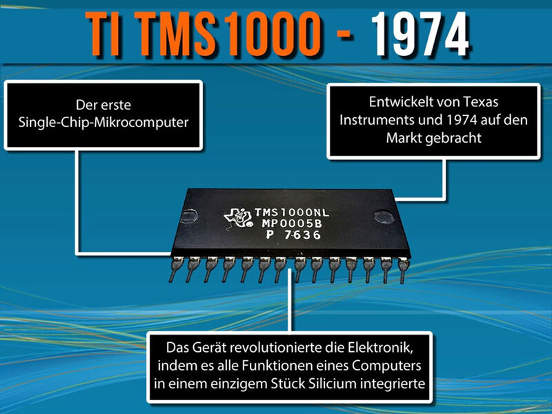 `Die Geschichte des Entwicklungskits´von element14: TI TMS 1000 (Bild: element14)