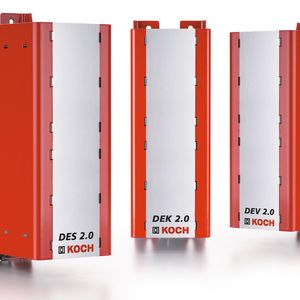 Bild 1: Kochs Drillinge komplett: Energiespeicher DES, Kurzzeit-USV DEV und ganz neu der Typ DEK, die Kombination der beiden