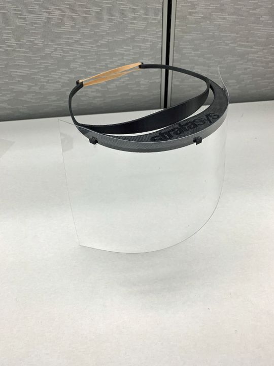 (Im 3D-Druck hergestellte Gesichtsschutzmaske. Bild: Stratasys)