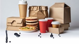 Abb. 1: Aus Verpackungsmaterialien, insbesondere aus solchen aus rezyklierten Materialen, können Mineralölbestandteile beispielsweise in das verpackte Lebensmittel migrieren. (Bild: © serperm73; © ONYXprj - stock.adobe.com)