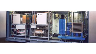 Seit Mitte 2018 befindet sich ein TRZ 200 aus dem Hause Mehrer in Karlsruhe. Dort nutzt das Unternehmen den Verdichter an einer H­2­-Tankstelle für Brenntstoffzellen-Fahrzeuge. (Sunfire GmbH)