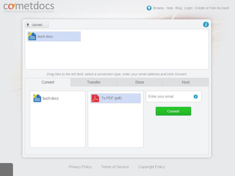 Der kostenlose Cloud-Dienst Cometdocs wandelt Dokumente unterwegs in andere Formate um. (Cometdocs)