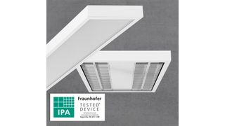 Die neue Reinraumleuchtenfamilie „aduna“ von Regiolux ist durch das Fraunhofer IPA-Institut zertifiziert und nachweislich universell einsetzbar für höchste Hygieneanforderungen. (Regiolux)