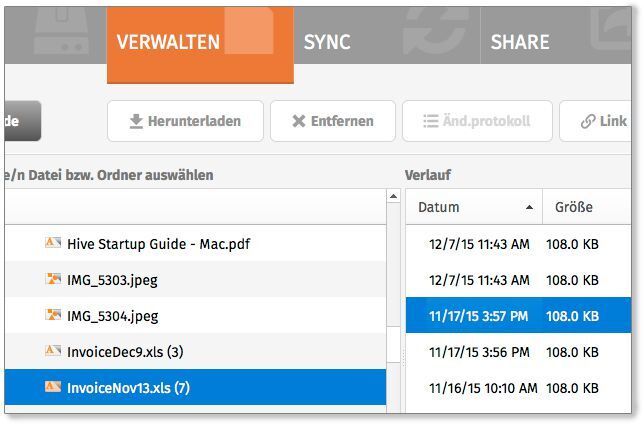 Das Webinterface von SpiderOak (Bild: SpiderOak)