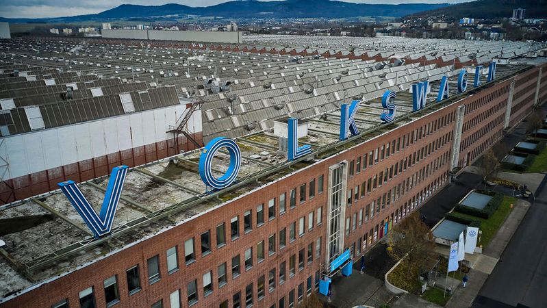 Blick auf das VW-Werk in Kassel.(Bild:  Volkswagen AG)
