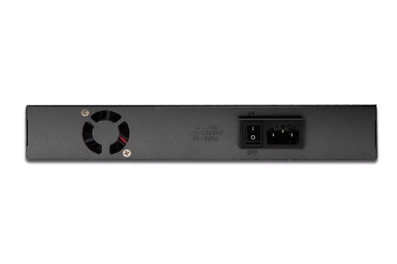 Die Rückseite des 8-Port-PoE-Switches Digitus DN-95311 (Archiv: Vogel Business Media)