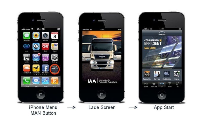 Die iPhone App bzw. die mobile Webseite von MAM ist ein digitaler Messeguide und persönlicher Wegbegleiter für die diesjährige Nutzfahrzeugmesse in Hannover. (Archiv: Vogel Business Media)