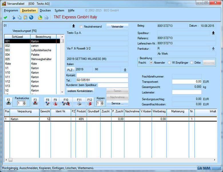 Testo nutzt die BEO-Lösungen Parcel, Expowin und Atlas-Ausfuhr heute für den gesamten nationalen, EU-weiten und internationalen Versand. (Bild: BEO)