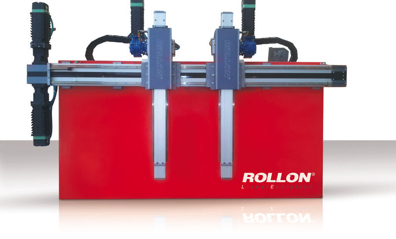 Das neue Mehrachssystem von Rollon spart eine Querachse ein und ermöglicht im Vergleichzu bisherigen Lösungen einen kompakteren Aufbau zu geringeren Kosten. (Bild: Rollon)