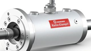 Die Sicherheitsklemmung Ratio-Clamp lässt sich zum sicheren Halten von Lasten in schwerkraftbelasteten Achsen im Rahmen der Maschinenfunktionalität einsetzen. (Hänchen)