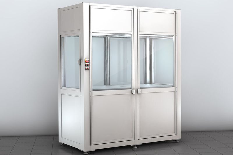 Mit den leistungsfähigen und optisch ansprechenden Modulen der Baureihe XMS bietet Item ein großes Portfolio zur optimalen Gestaltung von Maschineneinhausungen.  (Item)