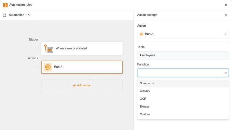 Die No-Code-Plattform SeaTable 6.0 wurde unter anderem um KI-gestützte Automation erweitert.(Bild:  Corti)