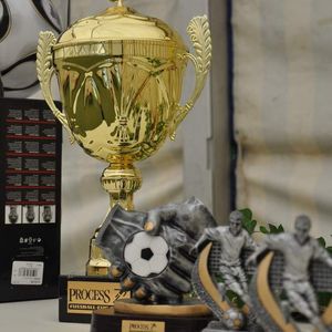 Der Siegerpokal des 1. PROCESS Fußball Cup ist als Wanderpokal ausgelegt.