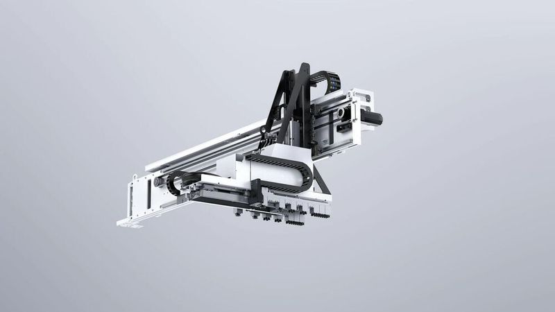 Zu den Besonderheiten der Trupunch 3000 gehört der Sortmaster Compact, der so klein ist, dass er außerhalb der Maschine kaum Platz beanspruche... (Trumpf)