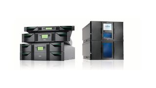 Doppelte Kapazität mit der neusten Generation von LTO-8 Bandlaufwerken: Die Eternus-LT-Produktfamilie, bestehend aus den Modellen LT20 S2,  LT40 S2,  LT60 S2 und LT260. (Fujitsu)