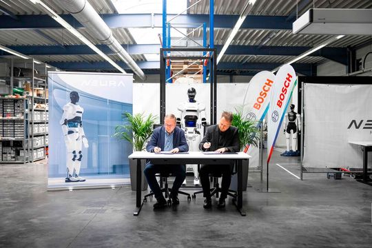 Zweibeinige Automatisierungsrevolution aus Europa! Neura Robotics und Robert Bosch Robotics kombinieren ihr Know-how, um humanoiden Robotern den Weltmarkt zu erschließen ...(Bild:  Neura Robotics)