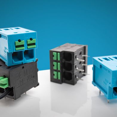 Das flexibel einfärbbare BASF-PPA Ultramid Advanced N3U41 G6 kommt jetzt in Leiterplattensteckverbindern und -klemmen von Weidmüller zum Einsatz. (Bild: BASF)