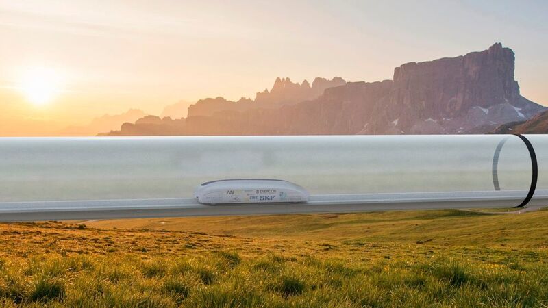 Projektstudie Hyperloop: so kann es aussehen. (Hyperloop // bearbeitet: Hochschule Emden/Leer)