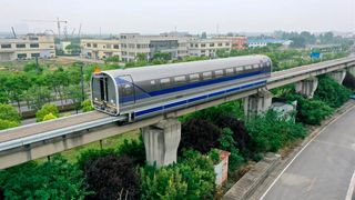 Älterer Prototyp des Super-Maglev des chinesischen Staatskonzerns CRRC im Test. (Bild: CRRC)