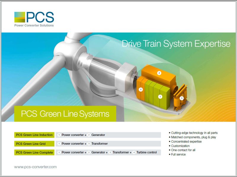 Einsatzorte der Green-Line-Umrichter in einer Windkraftanlage. (Bild: PCS)