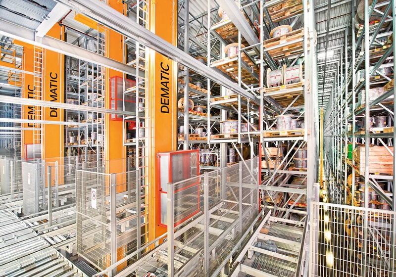 Das Dematic Standardised Automated Pallet Storage kann bis zu einer Höhe von 45 Meter gebaut werden. (Dematic)